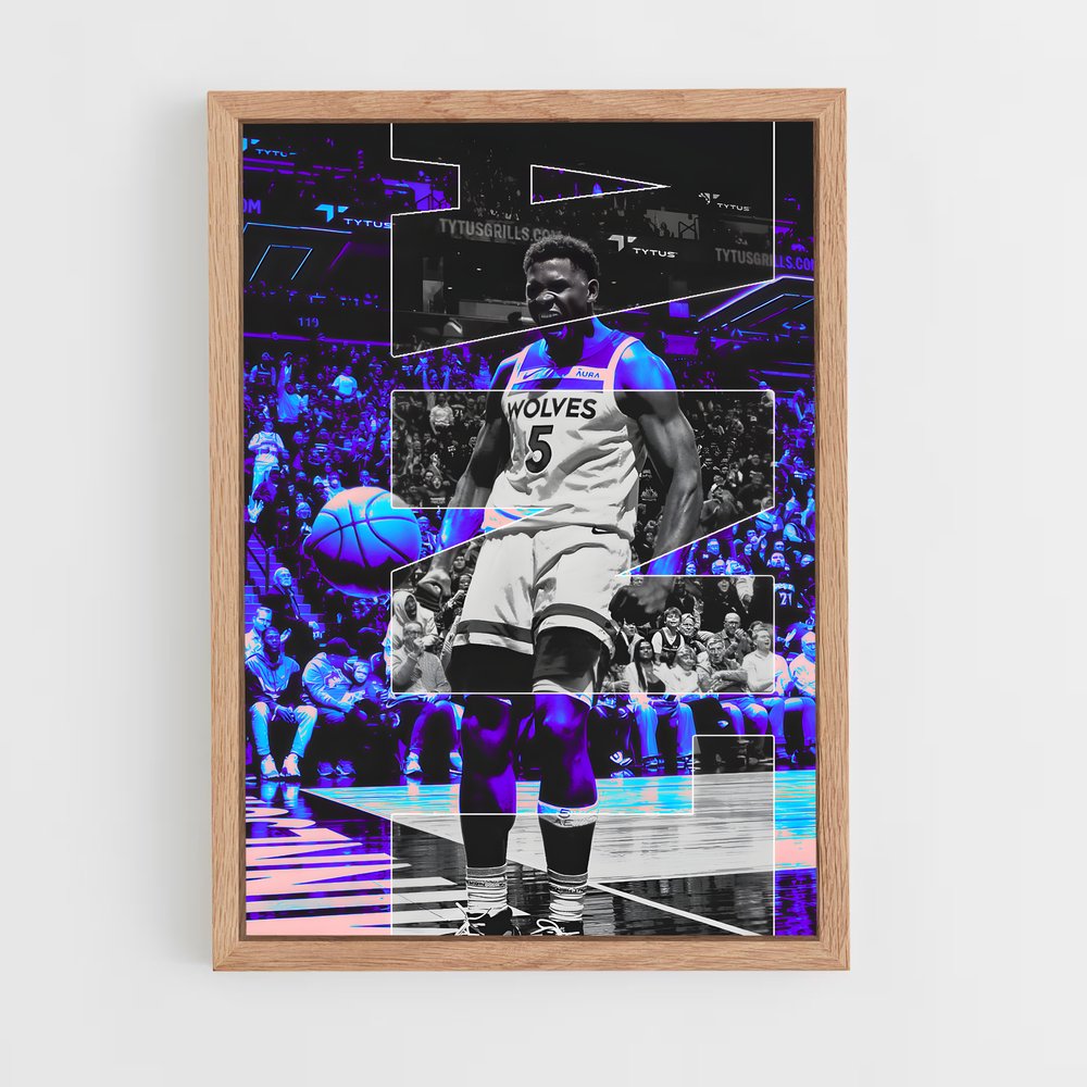 Poster Anthony edwards aisance – affiche Basketball (vue 4)